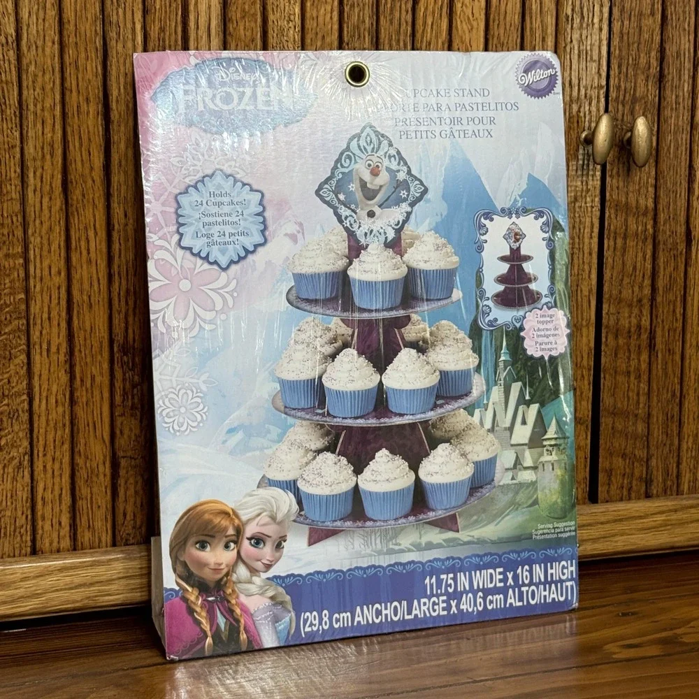 Wilton Disney Frozen Cupcake Stand Kids Purple New 3-Tier Tower 1512-4500